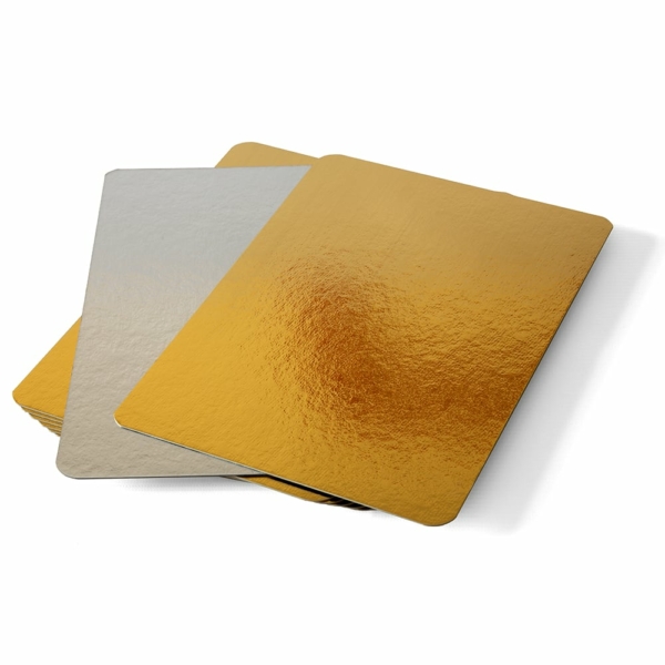 silver gold food backing boards